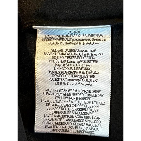 BCBG Womens A-Line Dress Round Neck Geometric Back Keyhole Black White Size M - Picture 8 of 9